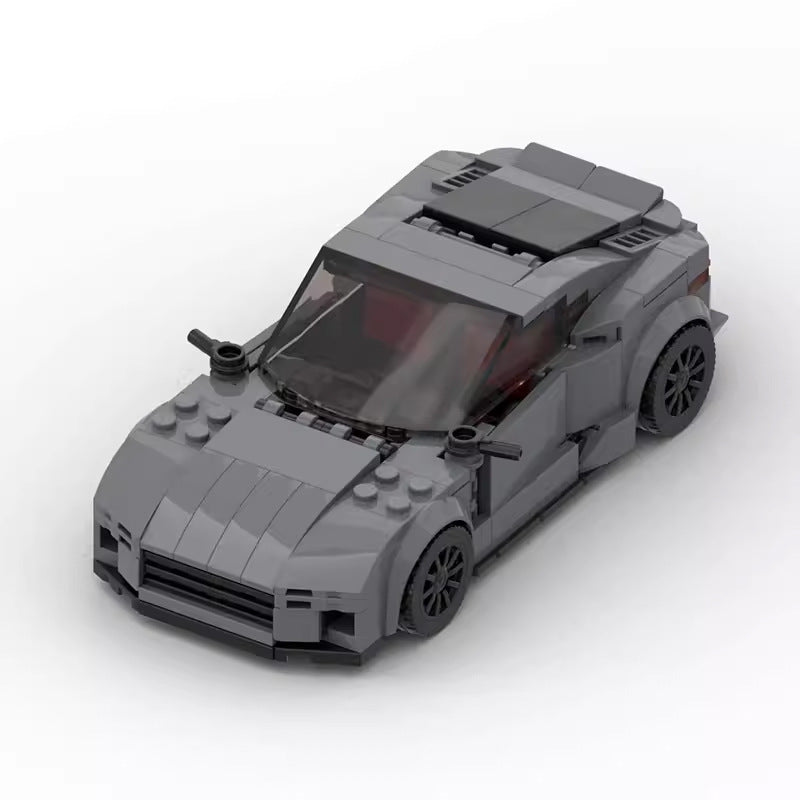 Dark Grey Street Car Building Blocks Toy (282 pcs, 8-stud)