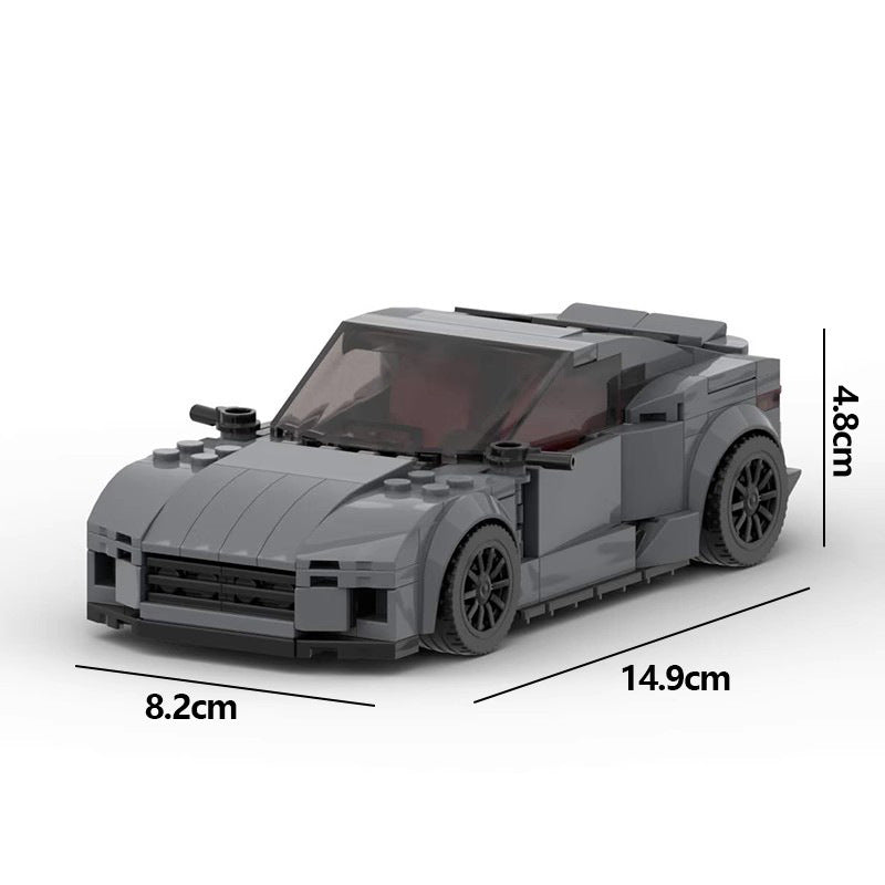 Dark Grey Street Car Building Blocks Toy (282 pcs, 8-stud)