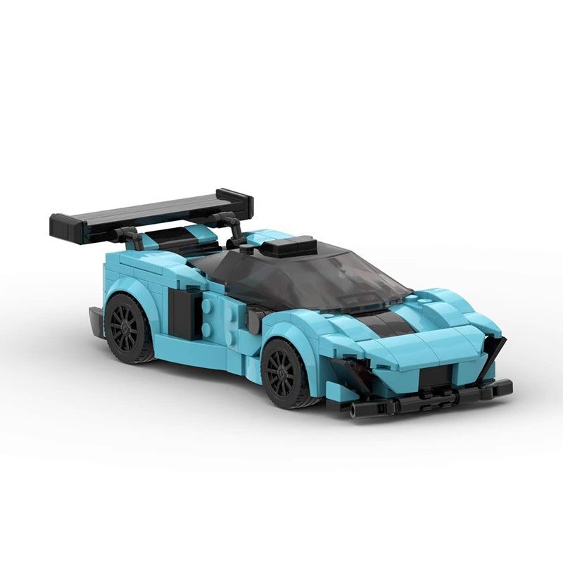 8-Stud 650S-Style Track Hypercar Building Blocks Set (blue)