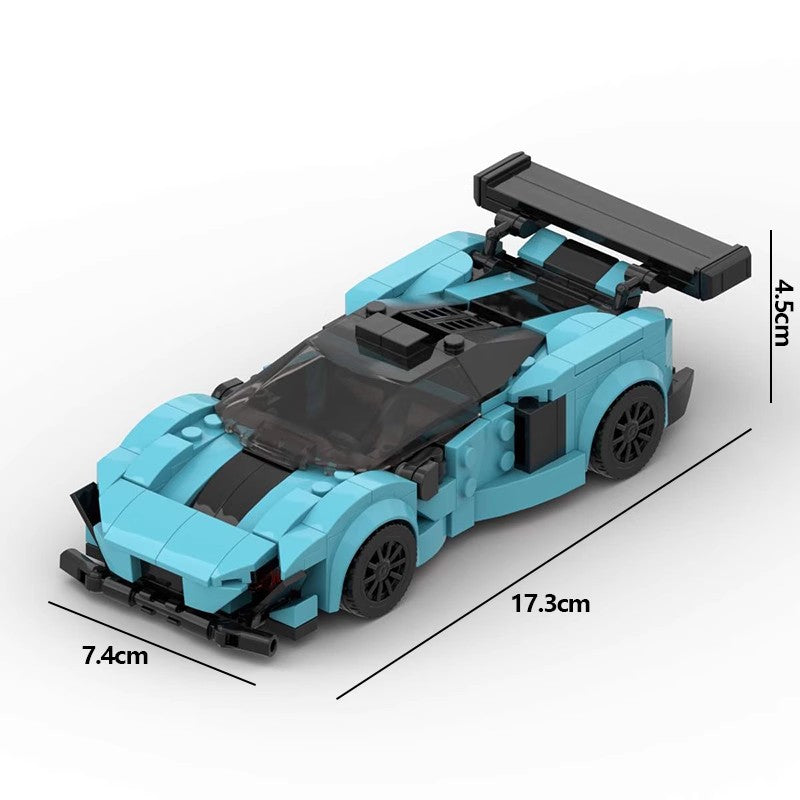 8-Stud 650S-Style Track Hypercar Building Blocks Set (blue)