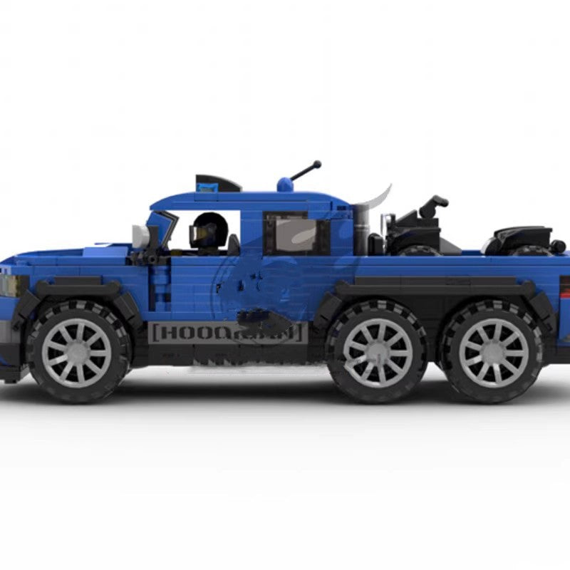 Raptor Truck and Trailer or Ford Veloci Brick Set for Display and Play