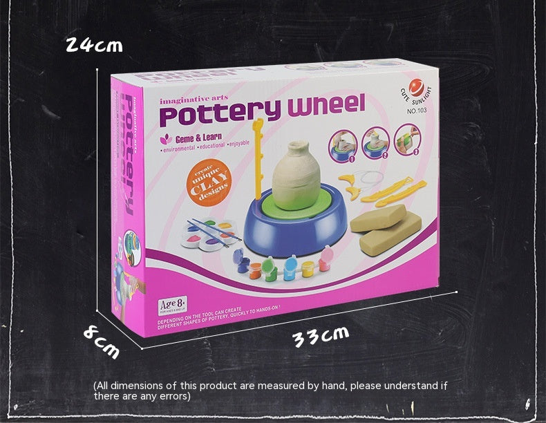 Children's Potter's Wheel Electric Toy Drawing Blank Pottery Clay Machine