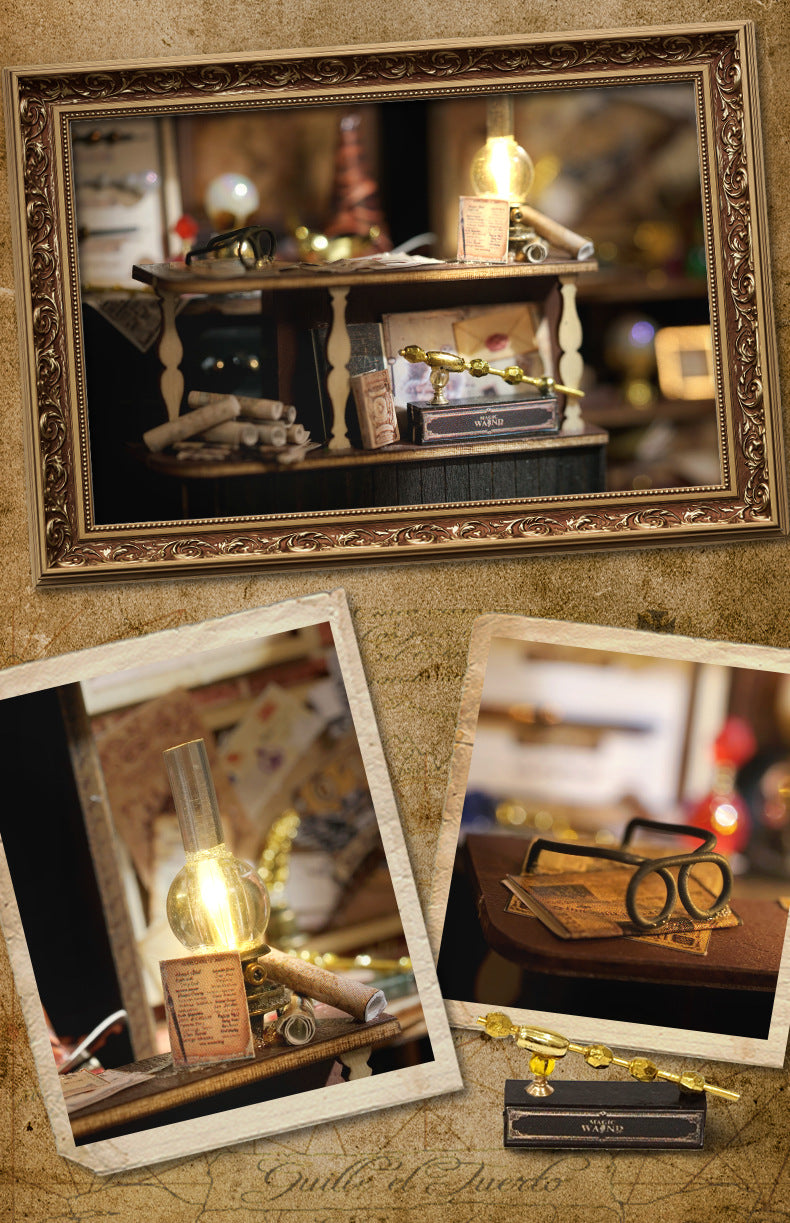 Magic Street Book Nook DIY Wooden Miniature House Kit (LED)