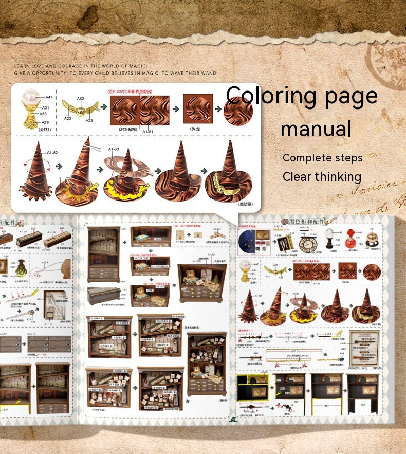 Magic Street Book Nook DIY Wooden Miniature House Kit (LED)