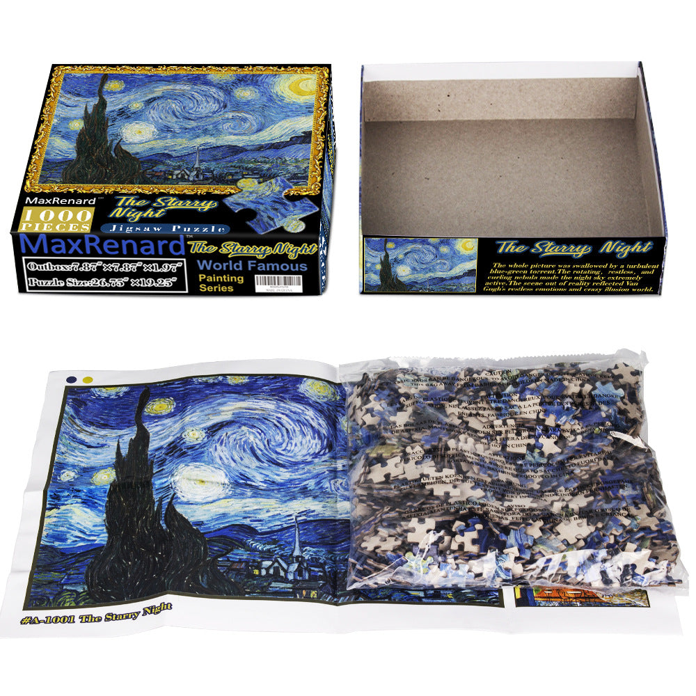 1000-Piece Van Gogh Starry Night Jigsaw Puzzle