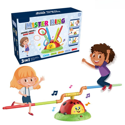 Ladybird 3-in-1 Jump and Ring Toss Game with Music Speaker