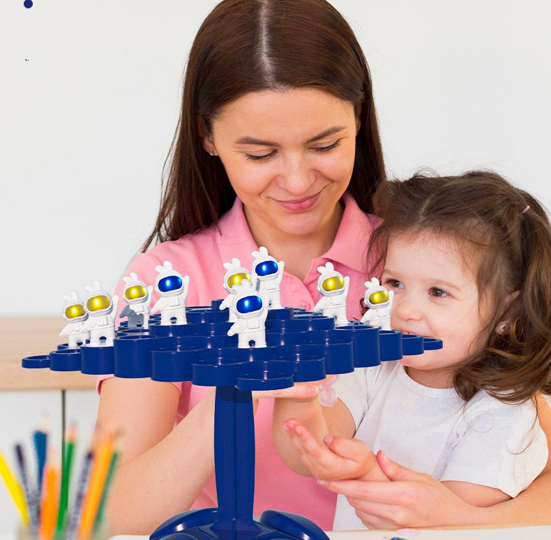 Spaceman Balance Stacking Game with Dice, 50 or 60 Astronauts