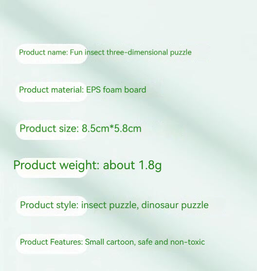 3D Animal and Insect Foam Puzzle Set – 25 Mini Models for Kids