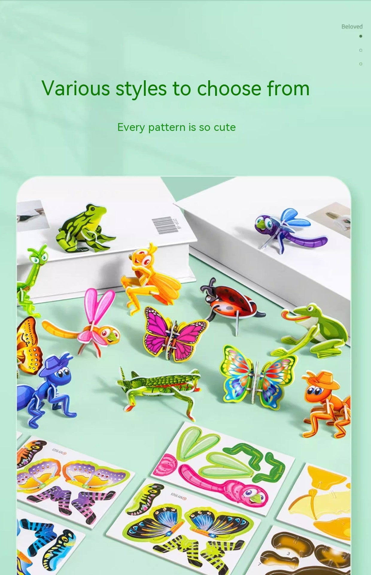 3D Animal and Insect Foam Puzzle Set – 25 Mini Models for Kids