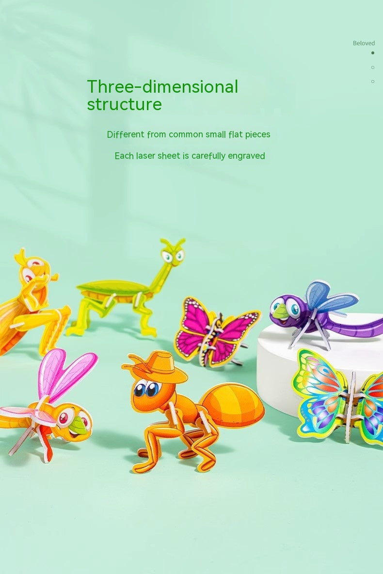 3D Animal and Insect Foam Puzzle Set – 25 Mini Models for Kids