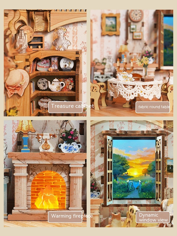 DIY Scene Cottage Miniature House Kit - 3D Wooden Room Decor (4 Models)