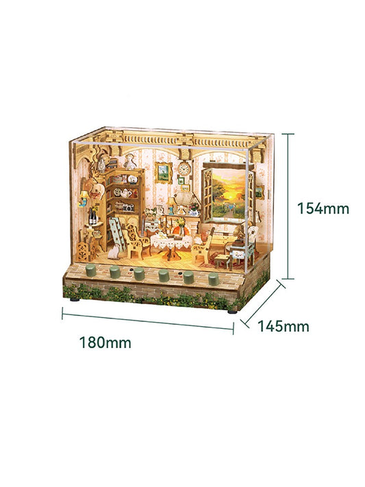 DIY Scene Cottage Miniature House Kit - 3D Wooden Room Decor (4 Models)