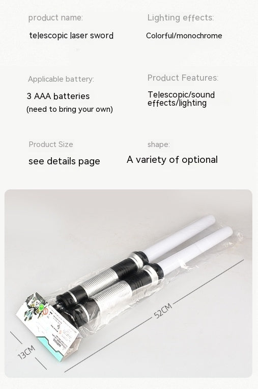 Children's Planet Battle Light Sword Two-in-one Colorful Flash Retractable Space Sword Glow Stick Boy Toy