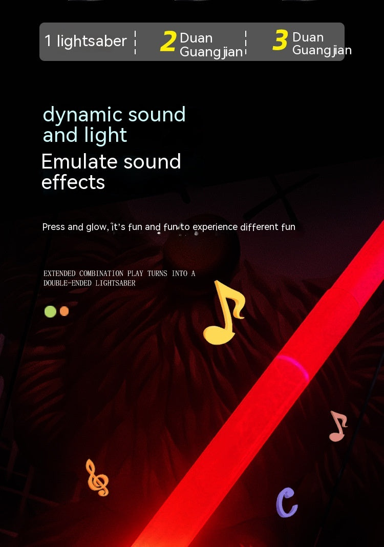 Children's Planet Battle Light Sword Two-in-one Colorful Flash Retractable Space Sword Glow Stick Boy Toy