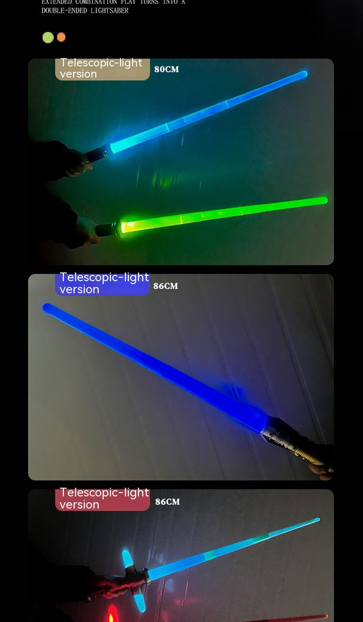 Children's Planet Battle Light Sword Two-in-one Colorful Flash Retractable Space Sword Glow Stick Boy Toy