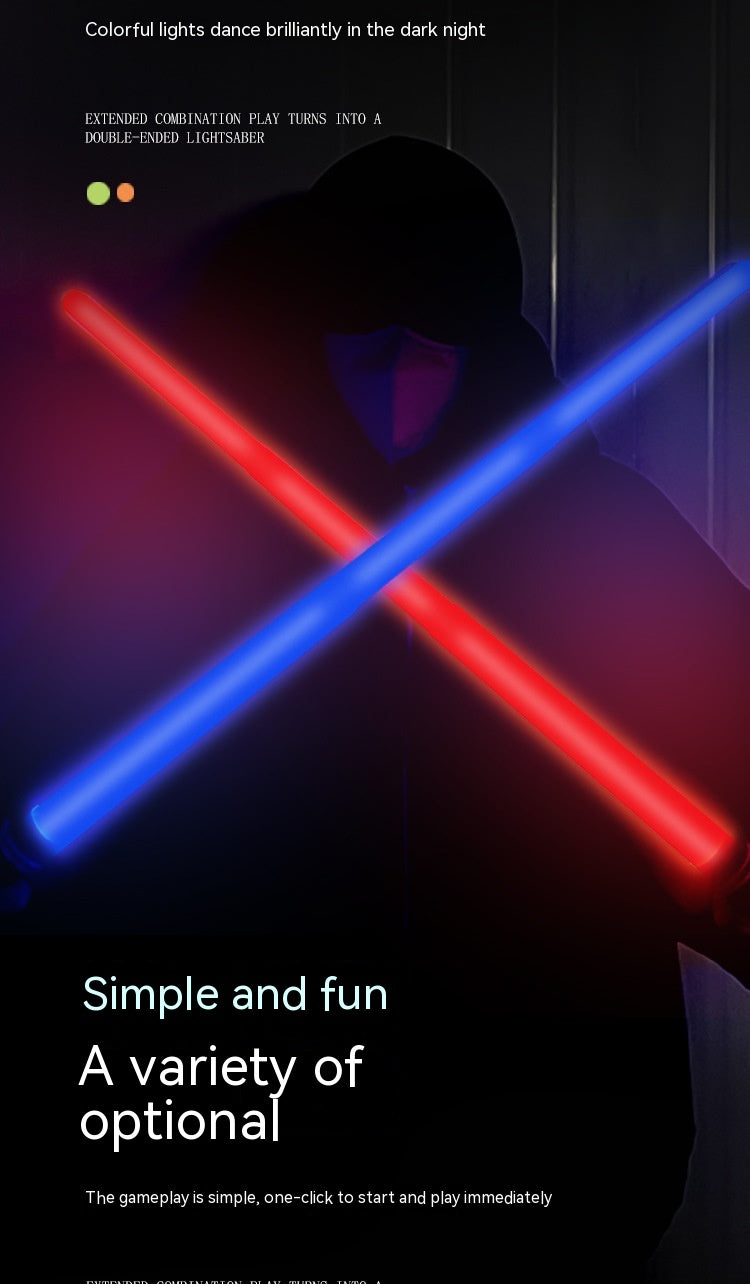 Children's Planet Battle Light Sword Two-in-one Colorful Flash Retractable Space Sword Glow Stick Boy Toy