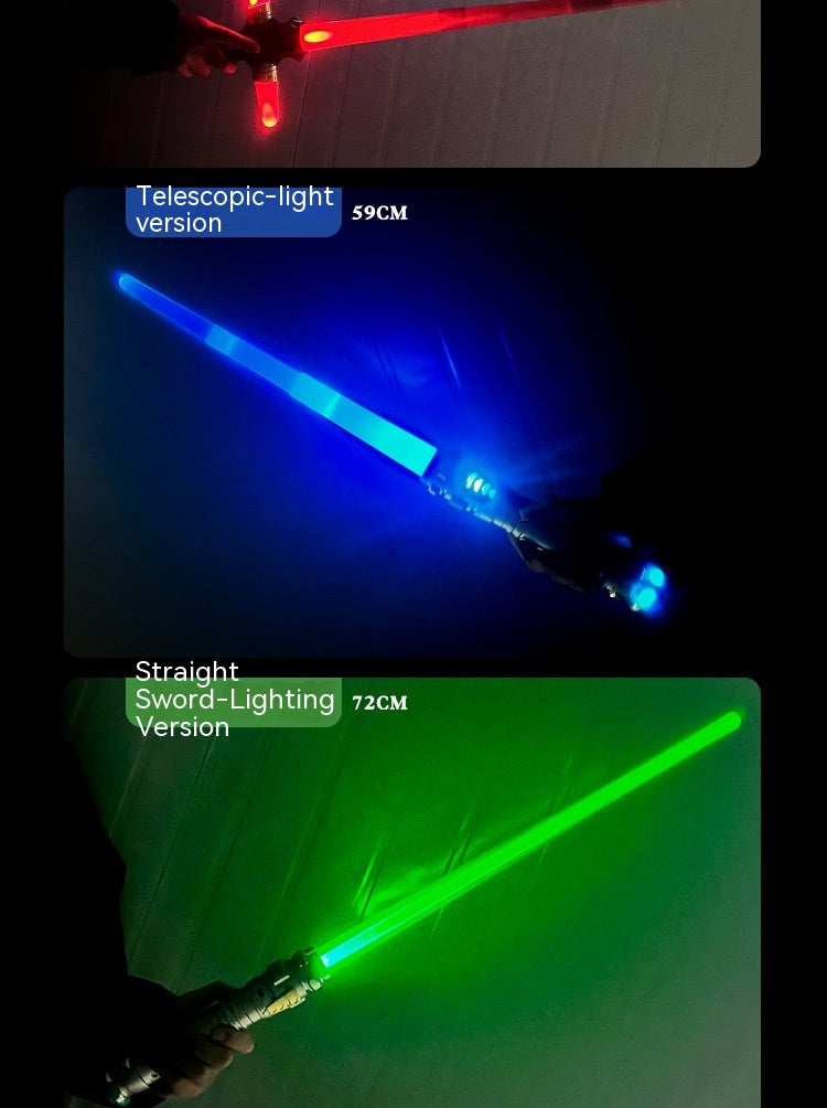 Children's Planet Battle Light Sword Two-in-one Colorful Flash Retractable Space Sword Glow Stick Boy Toy