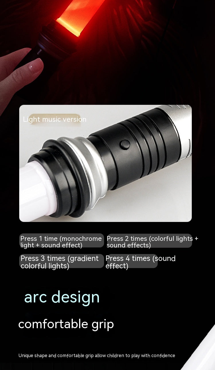 Children's Planet Battle Light Sword Two-in-one Colorful Flash Retractable Space Sword Glow Stick Boy Toy