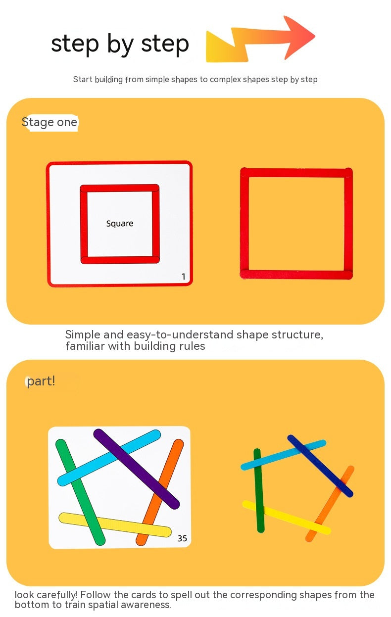 Rainbow Stick Early Education Thinking Puzzle (3 Models)
