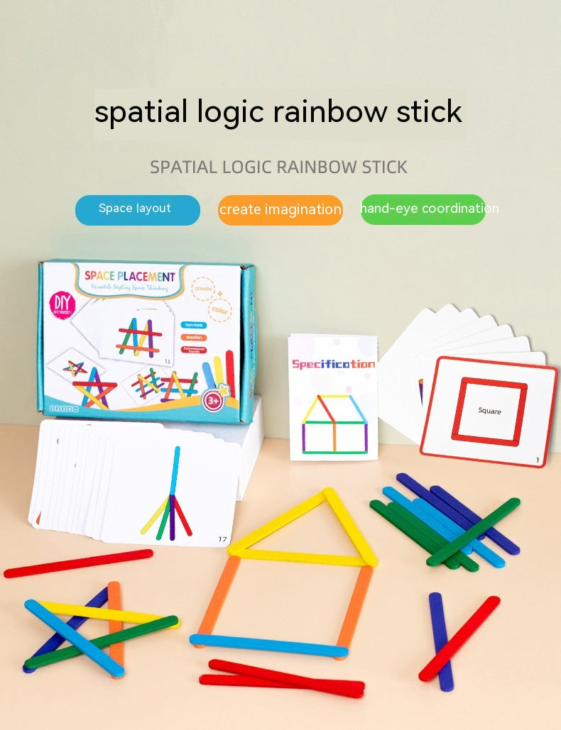 Rainbow Stick Early Education Thinking Puzzle (3 Models)