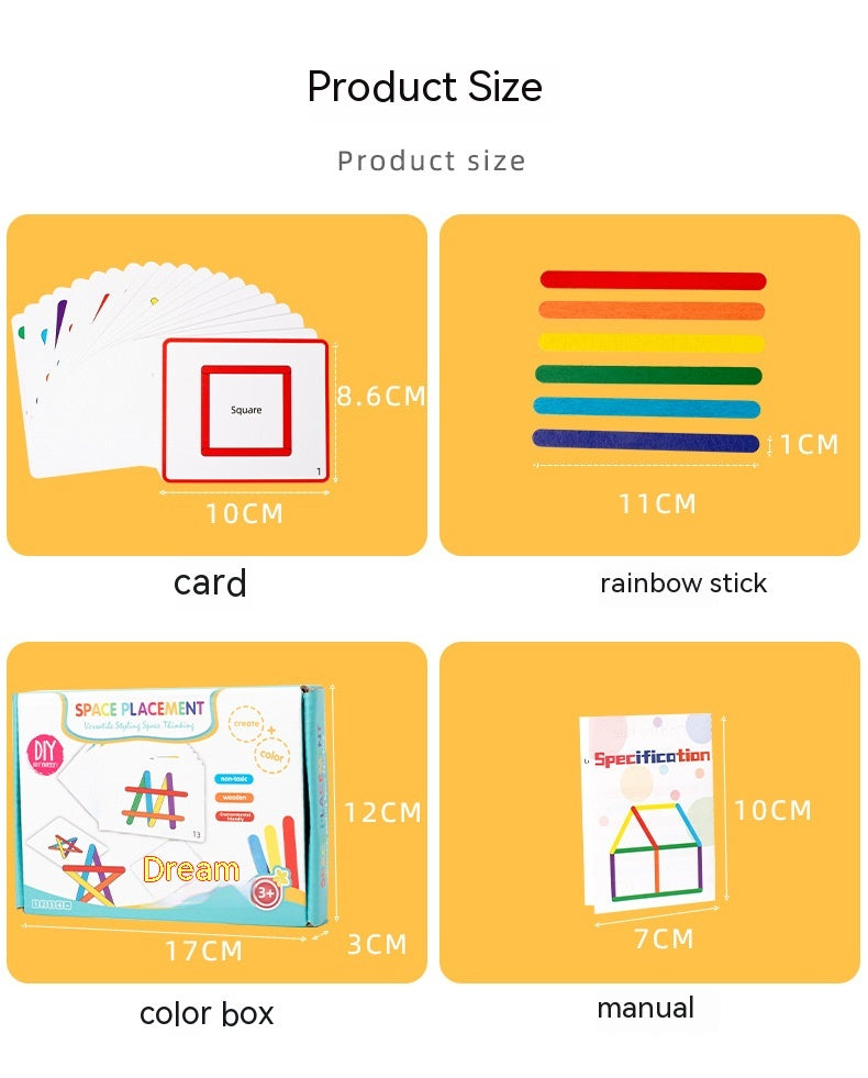 Rainbow Stick Early Education Thinking Puzzle (3 Models)