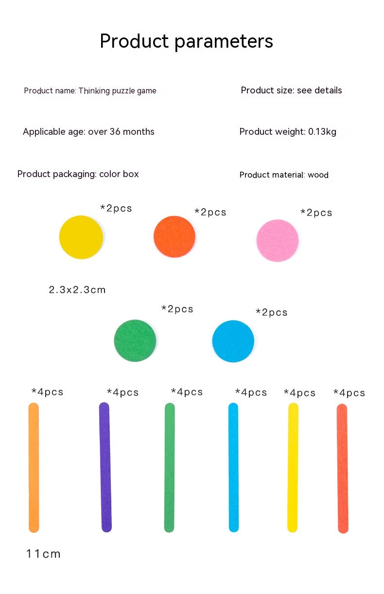 Rainbow Stick Early Education Thinking Puzzle (3 Models)