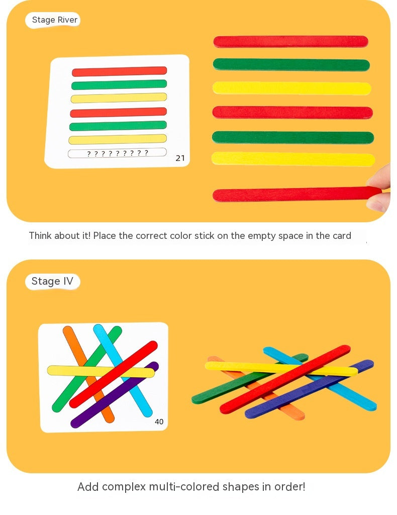 Rainbow Stick Early Education Thinking Puzzle (3 Models)