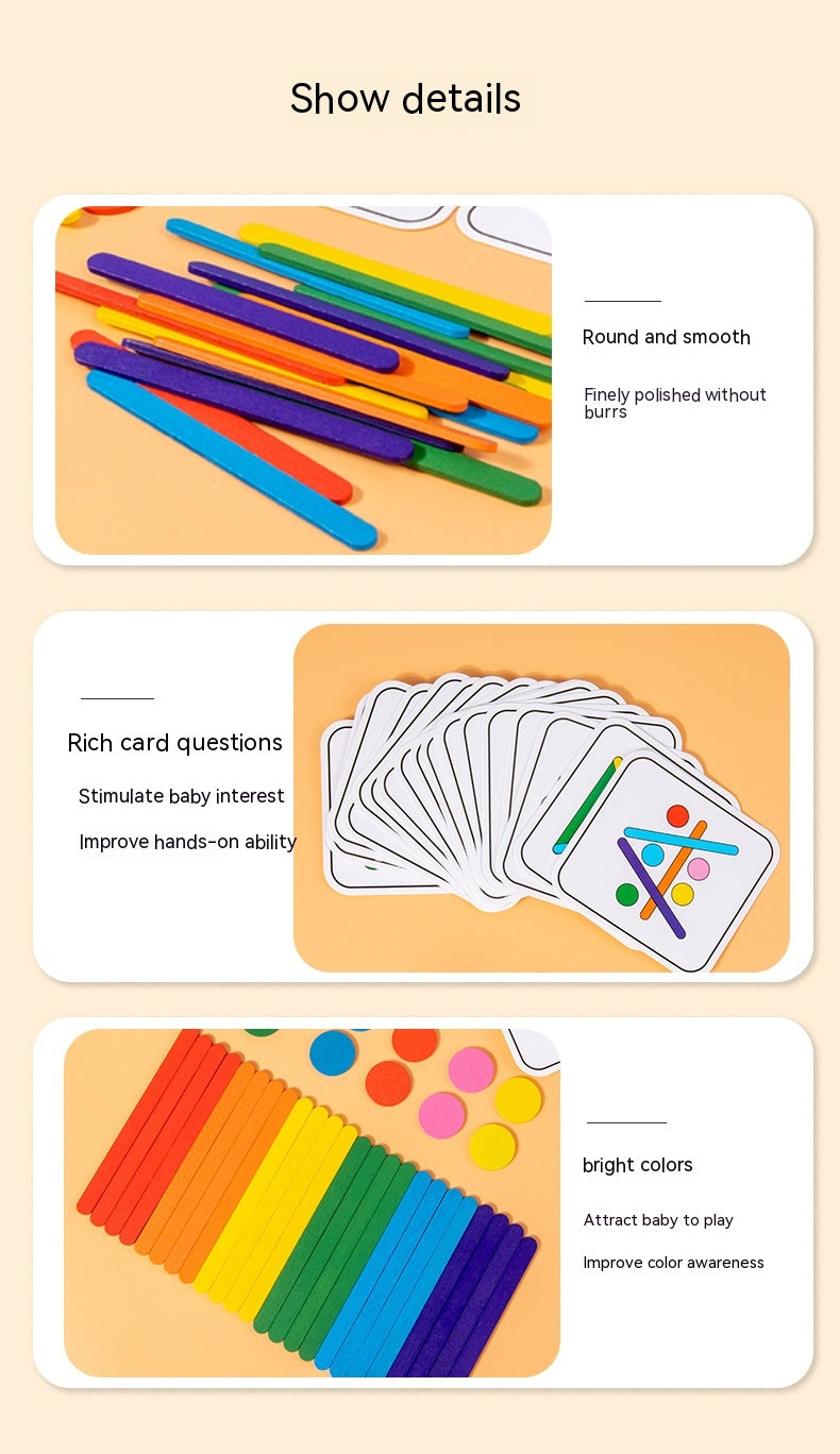 Rainbow Stick Early Education Thinking Puzzle (3 Models)