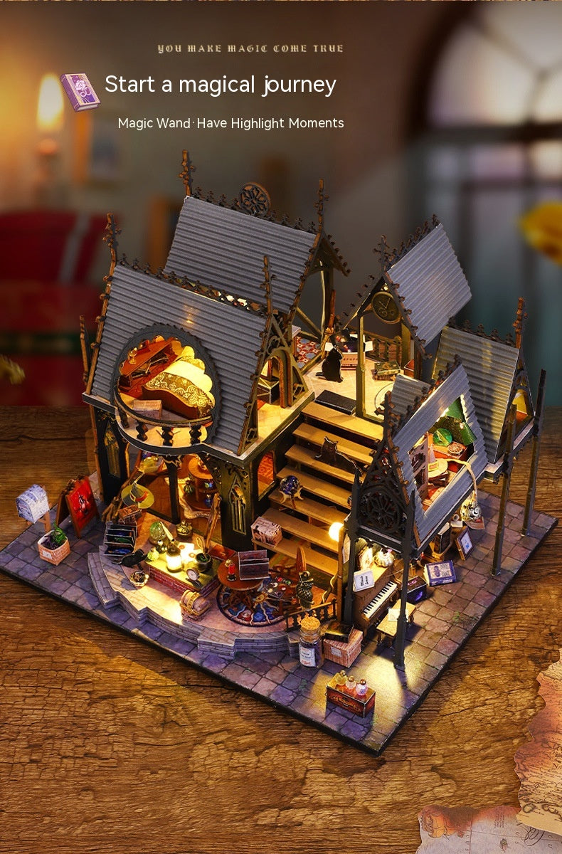 AEKYUNG Magic House – DIY Miniature 3D Wooden Puzzle with LED