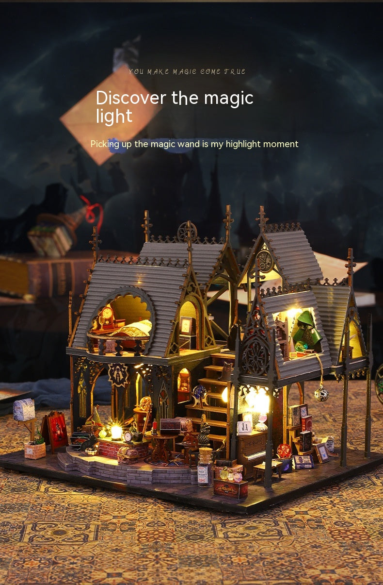 AEKYUNG Magic House – DIY Miniature 3D Wooden Puzzle with LED