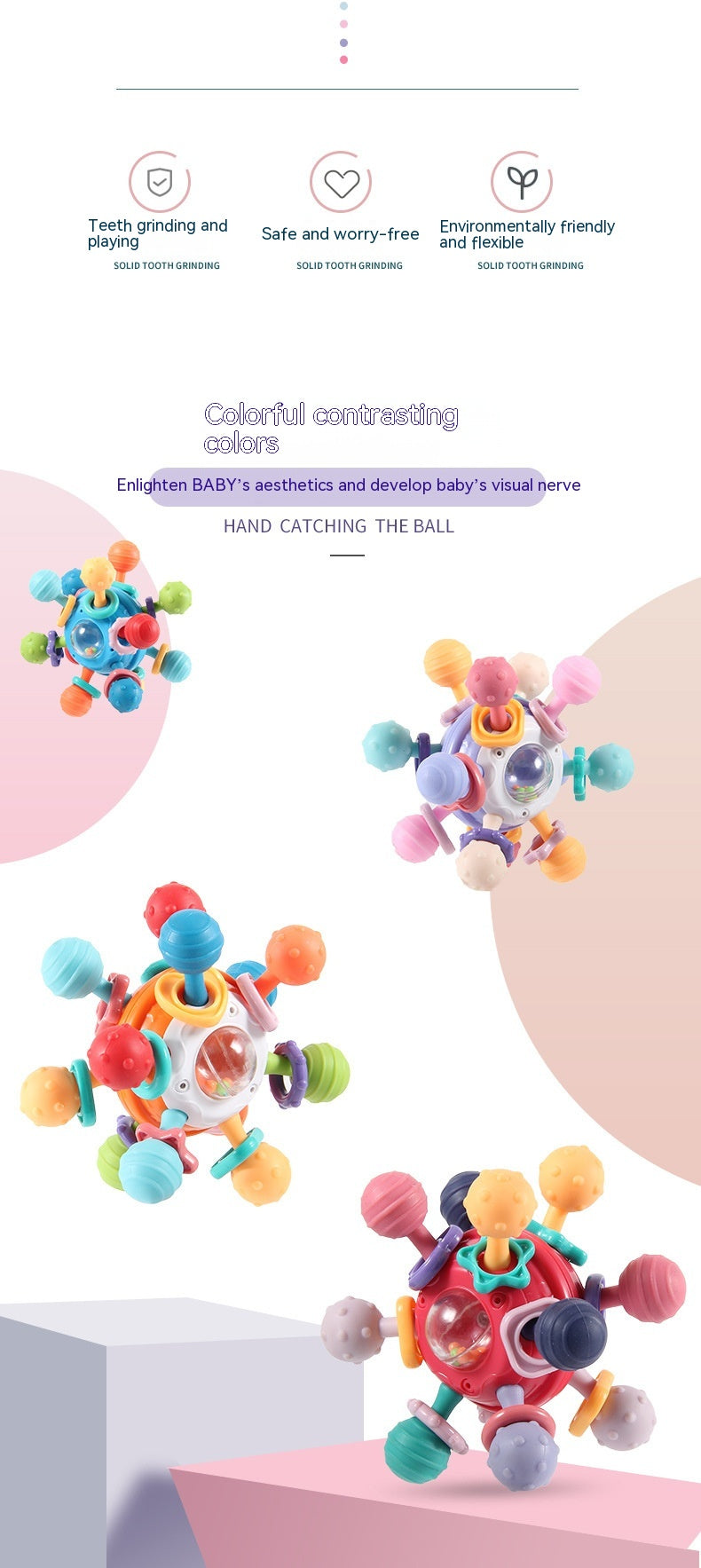 Manhattan-Style Sensory Ball Rattle for Babies