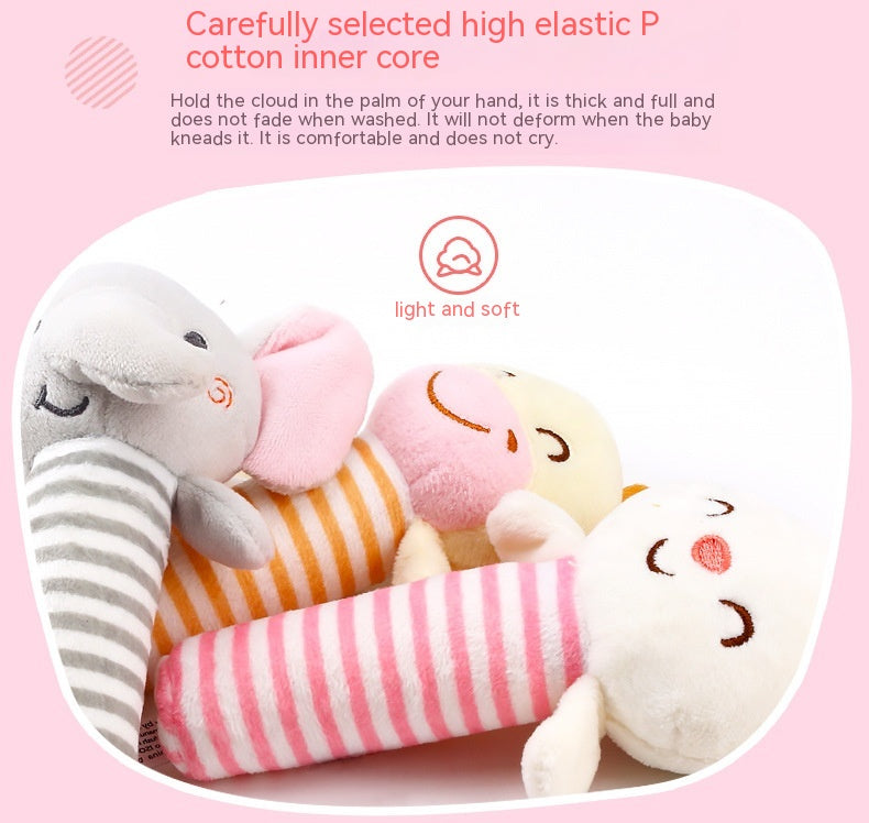 Plush Animal Stick Rattle for Babies - Elephant Dog Rabbit Deer