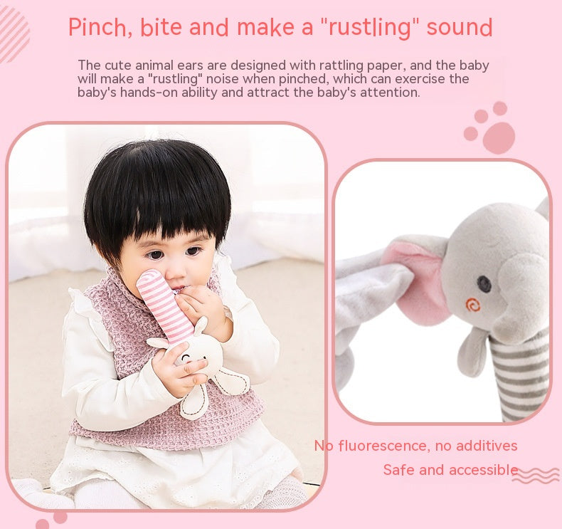 Plush Animal Stick Rattle for Babies - Elephant Dog Rabbit Deer