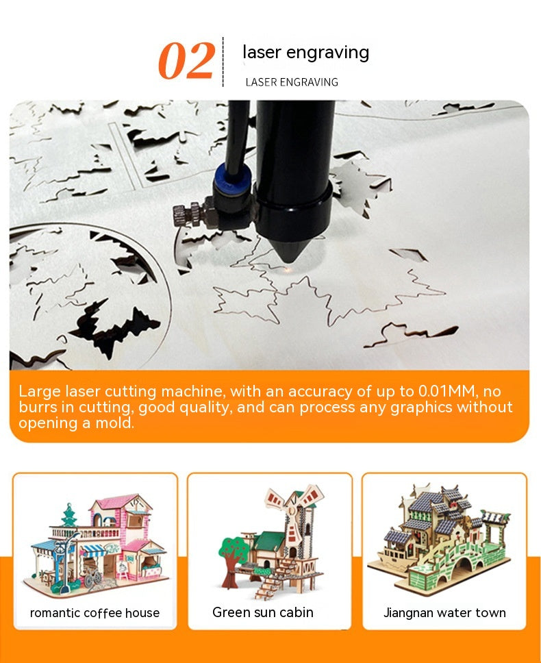 3D Wooden Puzzle - Earth Instrument - DIY Model Kit