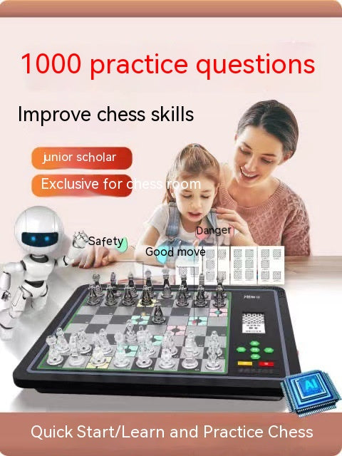 Portable AI Electronic Chessboard with E-ink Screen (Kids & Adults)