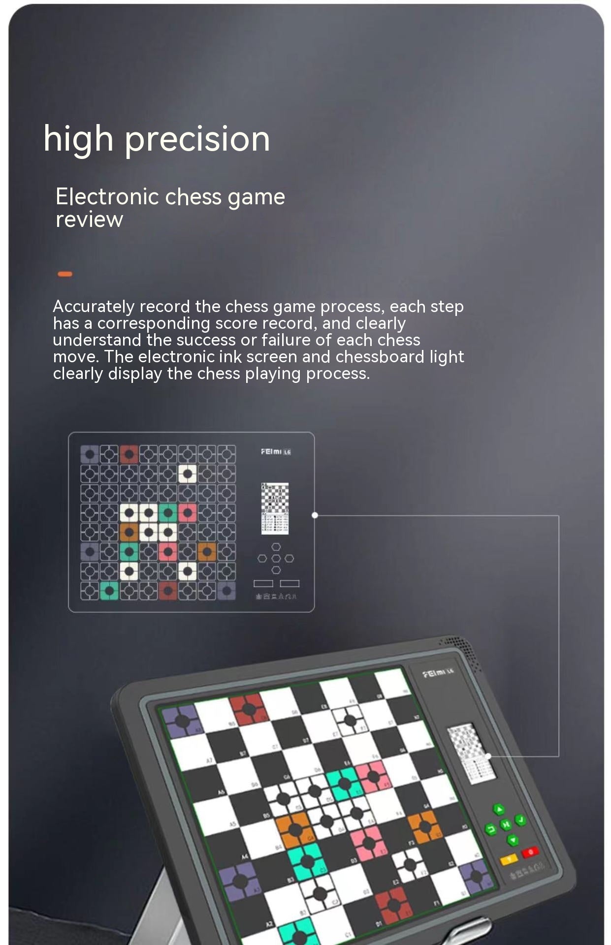 Portable AI Electronic Chessboard with E-ink Screen (Kids & Adults)