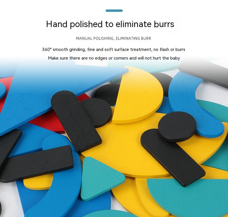 Shapes Puzzle Tin Set for Kids - Create With Color & Shape Cards