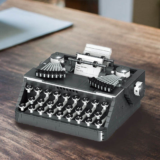Retro Creative Building Blocks: Typewriter, Phone, Gramophone & More
