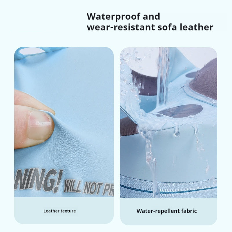 Inflatable-Free Baby Swimming Ring with Sun Canopy for Kids