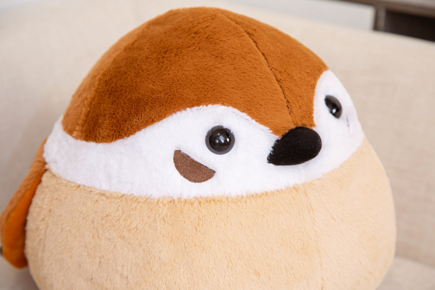 Cute Spherical Sparrow & Crow Plush Cushion Pillow (35/40 cm)