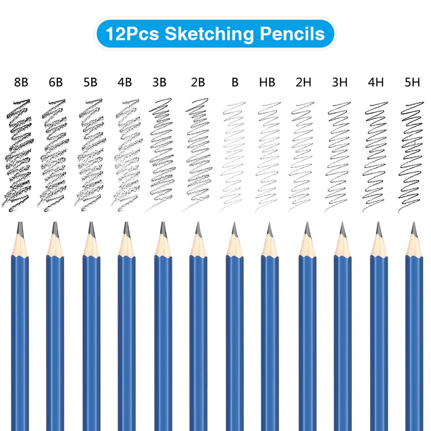 72-Piece Sketch & Charcoal Drawing Kit with Case