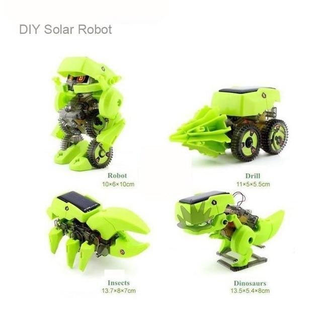4-in-1 Solar Powered Transforming Dino Robot STEM Kit