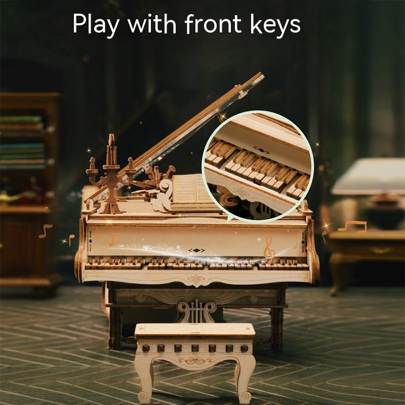 3D Wooden Puzzle - Elegant Piano - DIY Model Kit