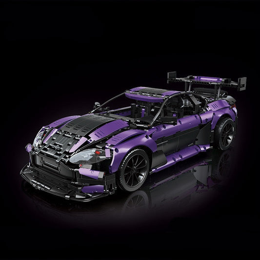 GT3 Track Car 1:8 Building Blocks, 3850 Pieces - Purple