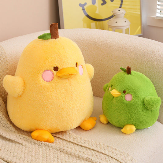 Pear Duck Plush – Cute Fruit Sleep Hug Pillow (20/30/40 cm)
