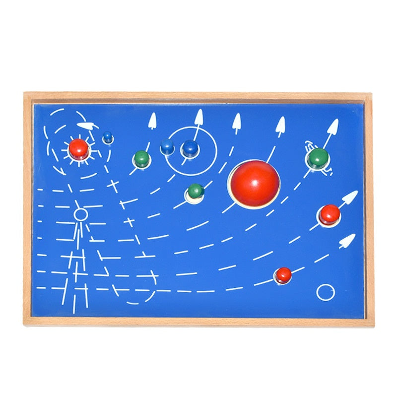 Montessori Solar System Wooden Board for Kids – 9 Planets or 8 Planets