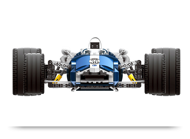 Blue Sonic F1-Style Brick Racer with Cockpit Detail (1758 pcs)