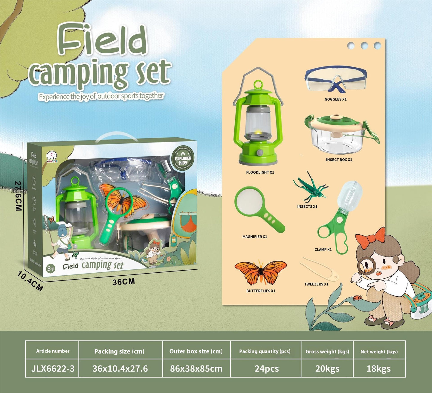 Outdoor Explorer Bug Catching Kit for Kids – Camping Science Set