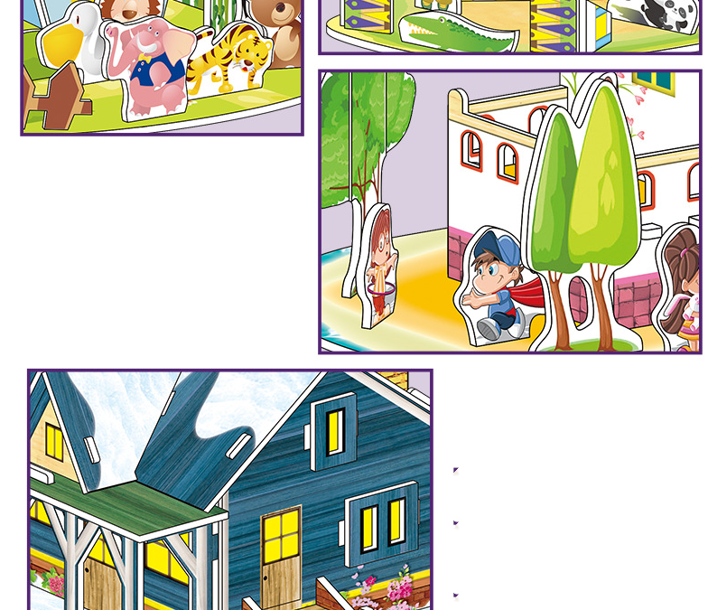 3D Paper Puzzle – Christmas House – DIY Model Kit