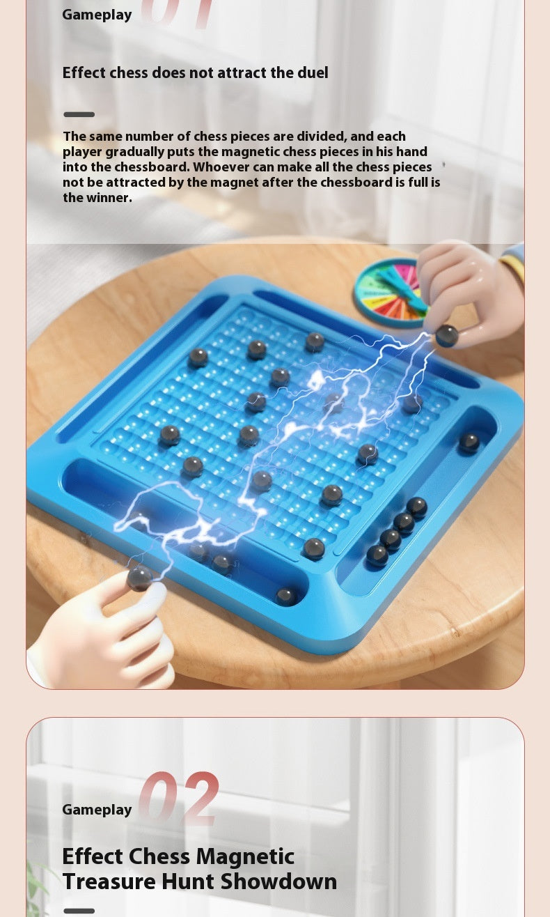 Magnetic Battle Board Game with Penalty Spinner for Kids & Family